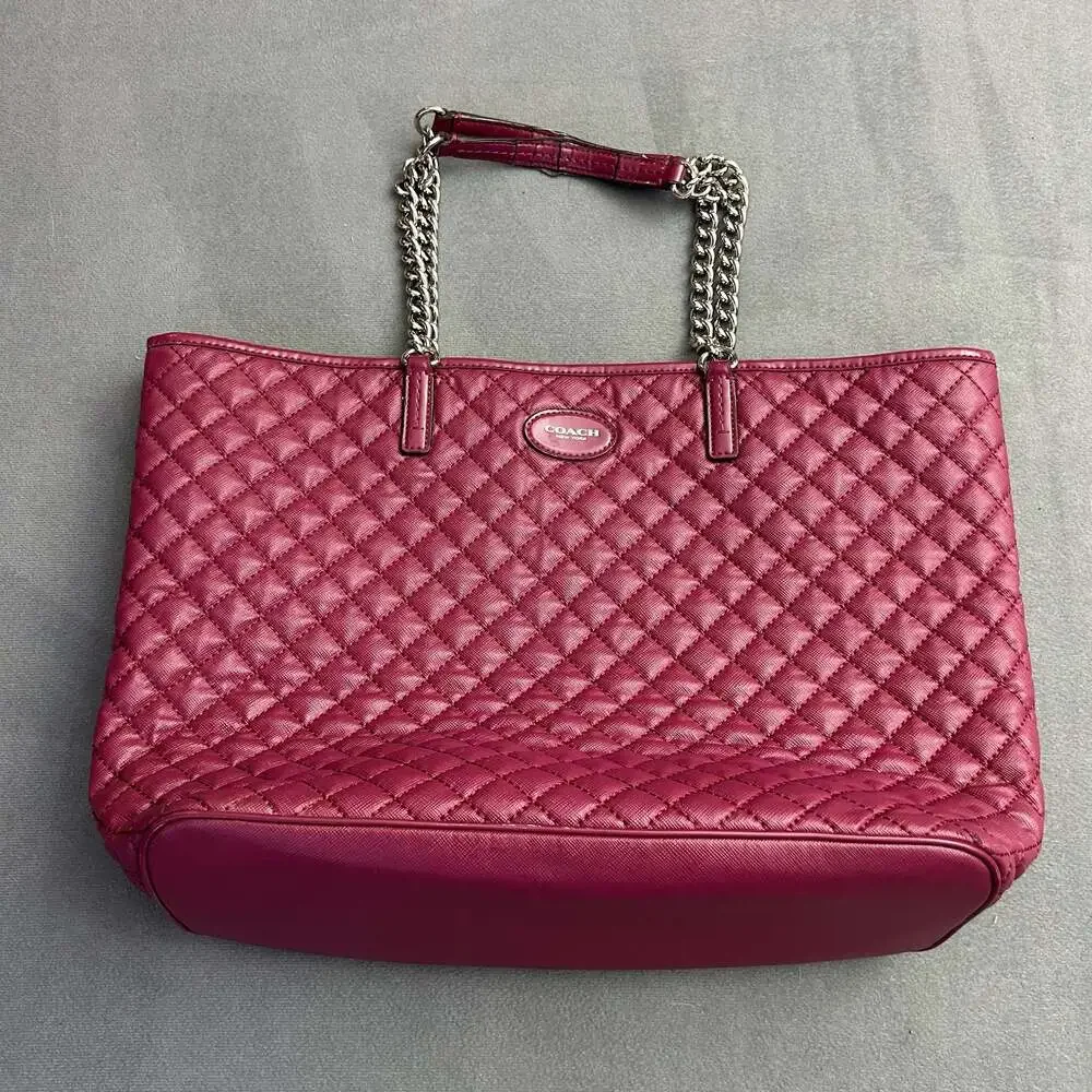 Coach purple quilted